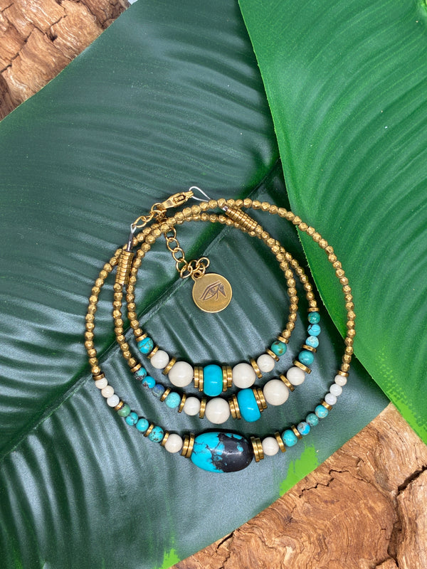 Triple envol bracelet trois tours ou colliers