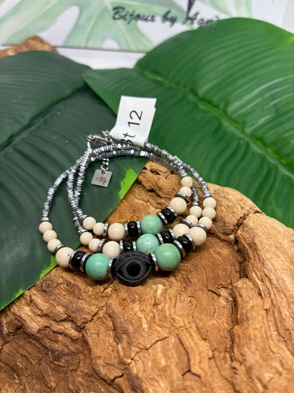 Triple envol bracelet trois tours ou collier