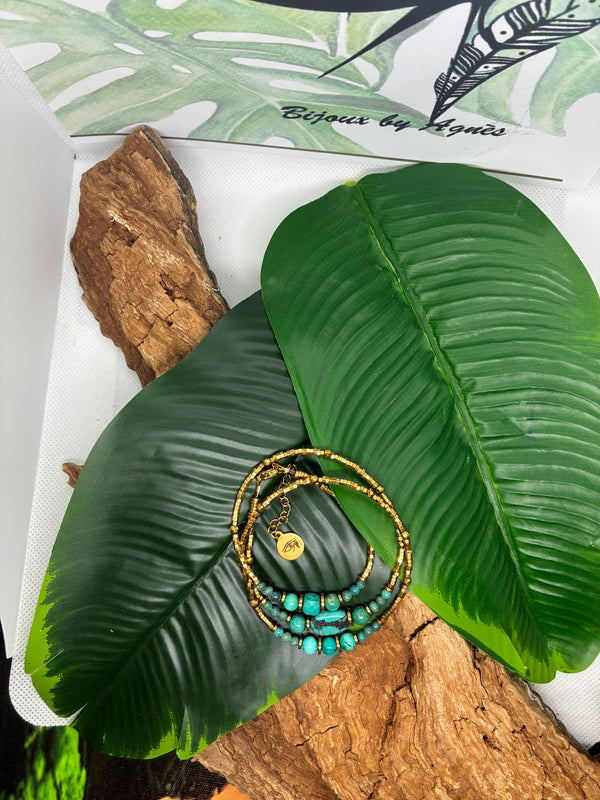 Triple envol bracelet trois tours ou collier