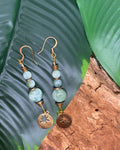 Boucles d'oreilles Angélite Étoile Dorée