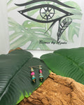 Boucles d'oreilles Turquoise & Opale Rose