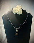 Collier Labradorite Double Pendentif & Hématite Argentée