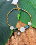 Bracelet Composite · Opale · Nacre Sculptée & Labradorite