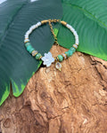 Bracelet Chrysoprase · Opale · Nacre Lotus & Cristal