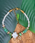 Bracelet Chrysoprase · Opale · Nacre Lotus & Cristal