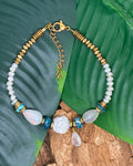 Bracelet Opale · Nacre Rose · Chrysocolle & Pierre de Lune