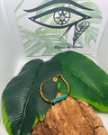 Bracelet Turquoise Américaine & Hématite Dorée