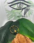 Bracelet Onyx Vert & Hématite Dorée