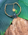 Bracelet Labradorite papillon & Hématite Dorée