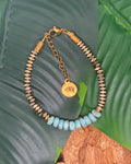 Bracelet Angélite & Hématite Dorée