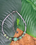 Bracelet Turquoise & Hématite Argentée