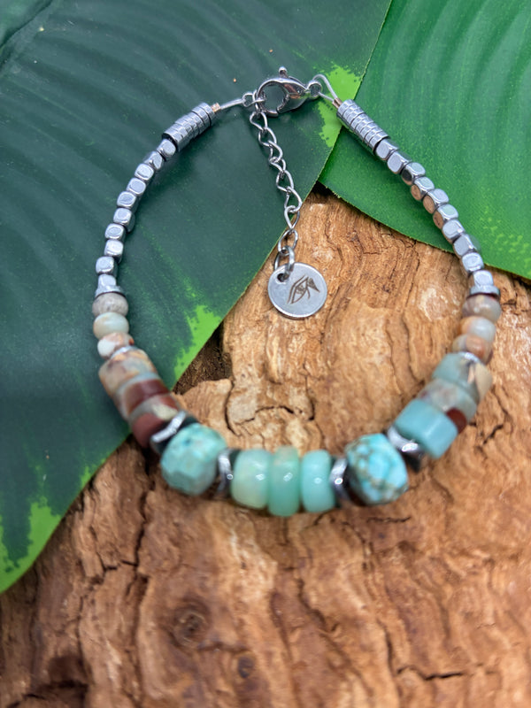 Bracelet Opale Jaspe & Magnesite
