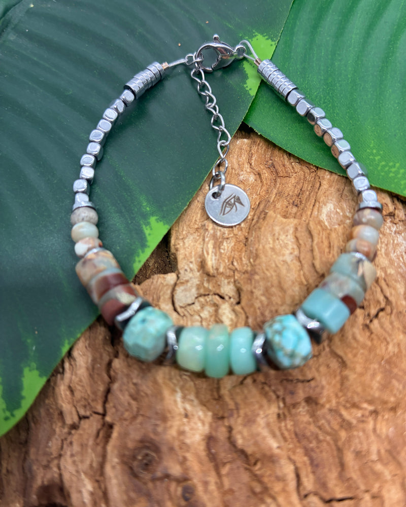 Bracelet Opale Jaspe & Magnesite