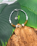 Bracelet Opale de Feu, Jade Blanc & Citrine