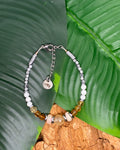 Bracelet Opale de Feu, Jade Blanc & Citrine