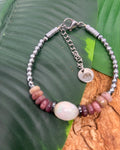 Bracelet Opale, Tourmaline Rose & Rhodonite