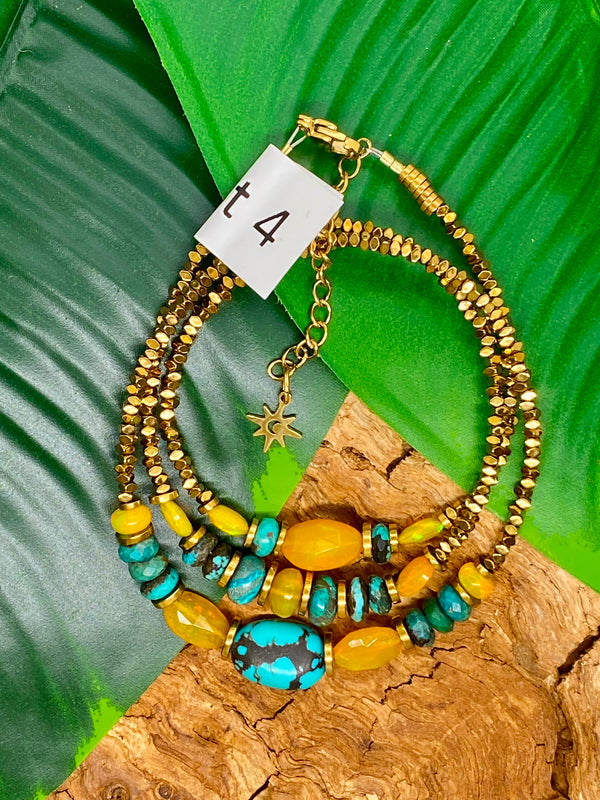Triple envol bracelet trois tours ou collier