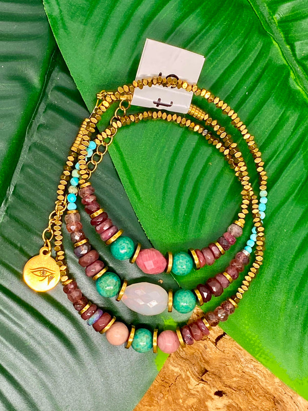 Triple envol bracelet trois tours ou collier