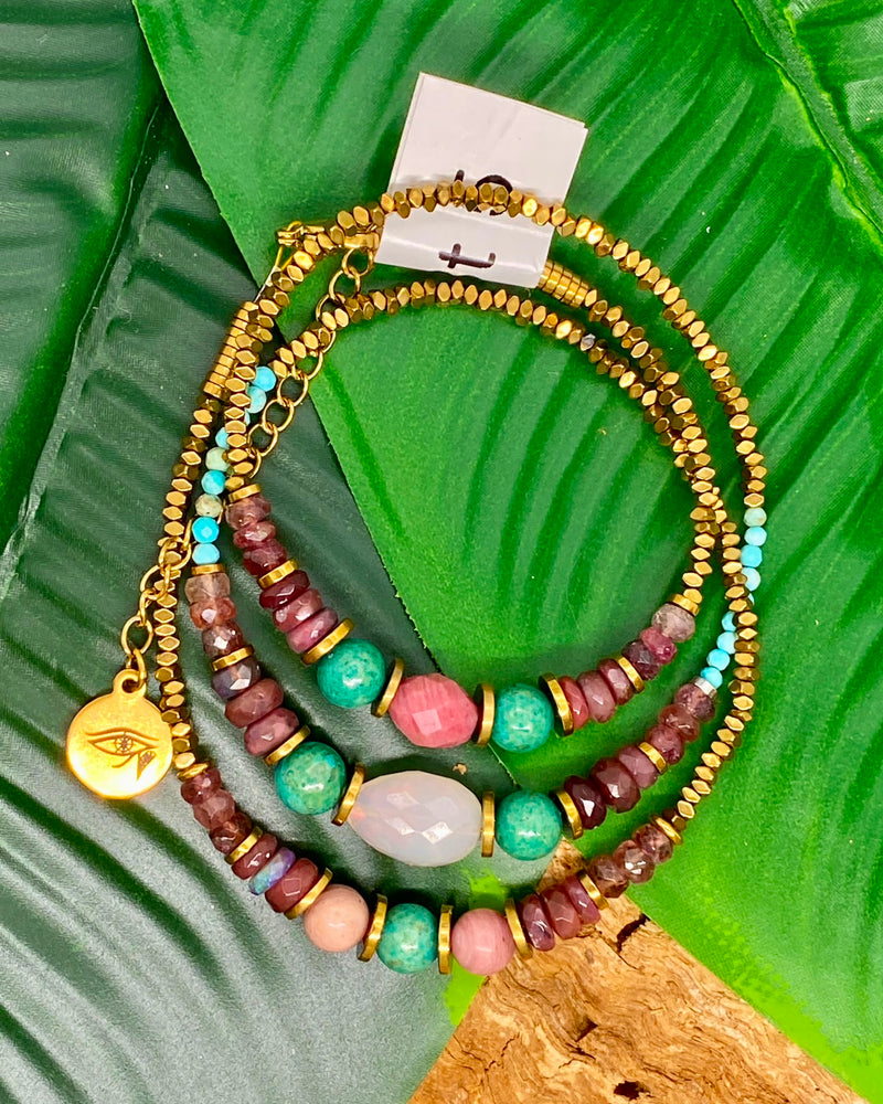 Triple envol bracelet trois tours ou collier