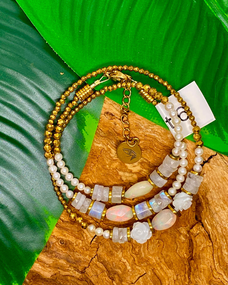 Triple envol bracelet trois tours ou collier