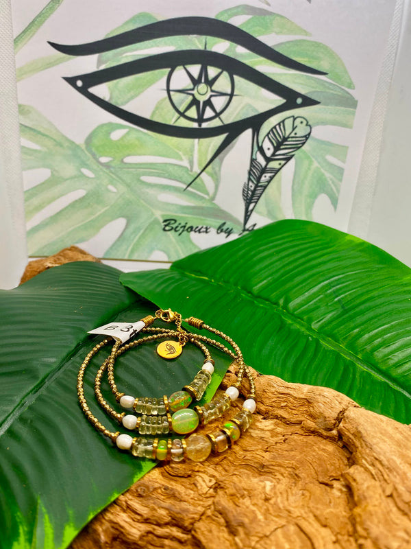 Triple envol  bracelets trois tours ou colliers