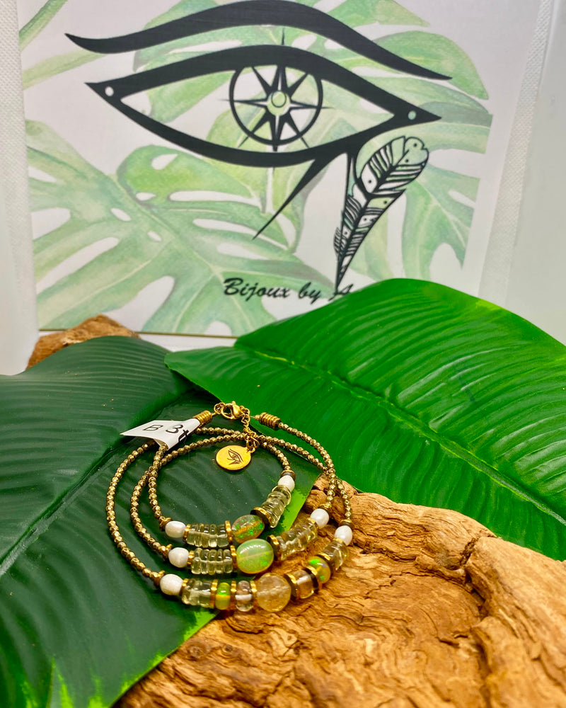 Triple envol  bracelets trois tours ou colliers